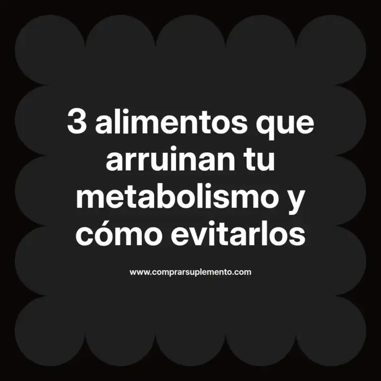 imagen destacada del post con un texto en el centro que dice 3 alimentos que arruinan tu metabolismo y cómo evitarlos y abajo del texto aparece el nombre del autor Omar Obando