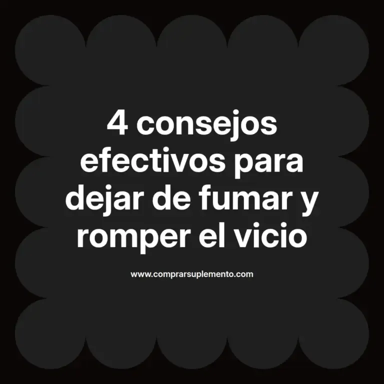 imagen destacada del post con un texto en el centro que dice 4 consejos efectivos para dejar de fumar y romper el vicio y abajo del texto aparece el nombre del autor Omar Obando