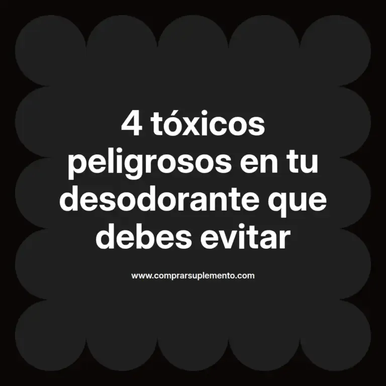 imagen destacada del post con un texto en el centro que dice 4 tóxicos peligrosos en tu desodorante que debes evitar y abajo del texto aparece el nombre del autor Omar Obando