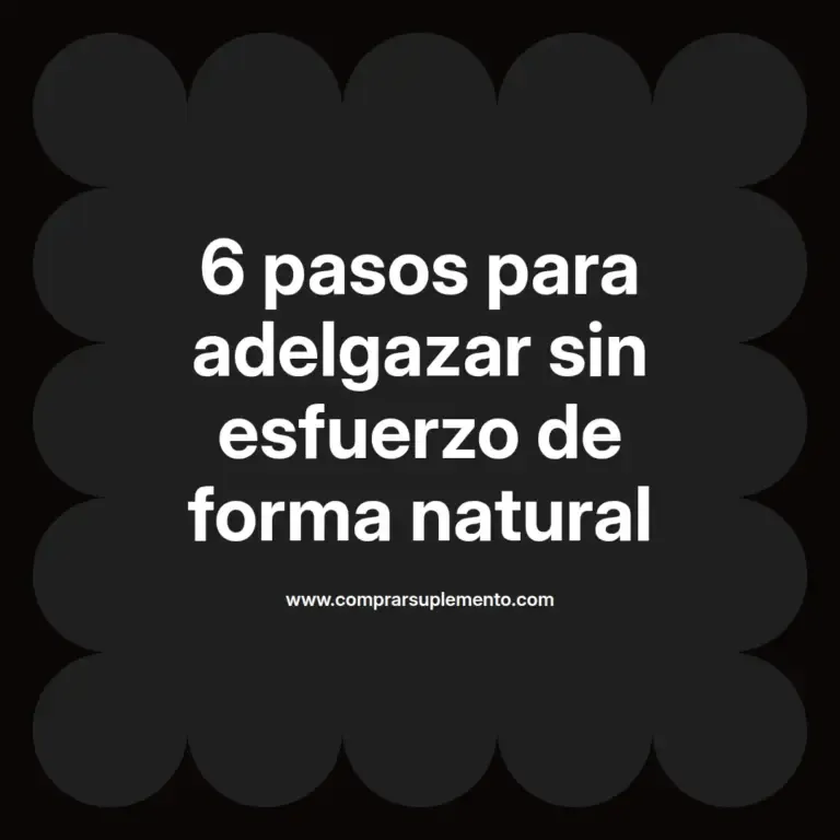 imagen destacada del post con un texto en el centro que dice 6 pasos para adelgazar sin esfuerzo de forma natural y abajo del texto aparece el nombre del autor Omar Obando
