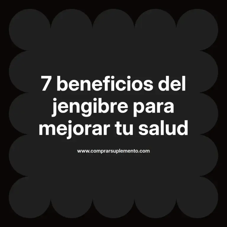 imagen destacada del post con un texto en el centro que dice 7 beneficios del jengibre para mejorar tu salud y abajo del texto aparece el nombre del autor Omar Obando