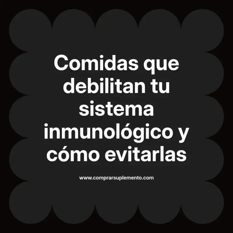 imagen destacada del post con un texto en el centro que dice Comidas que debilitan tu sistema inmunológico y cómo evitarlas y abajo del texto aparece el nombre del autor Omar Obando
