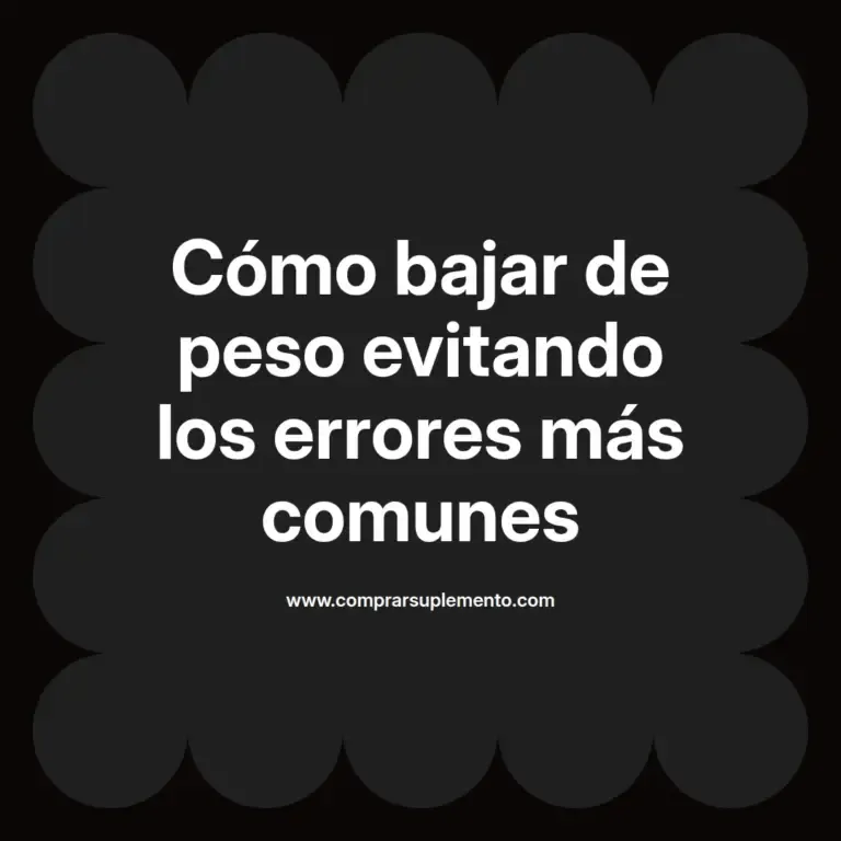 imagen destacada del post con un texto en el centro que dice Cómo bajar de peso evitando los errores más comunes y abajo del texto aparece el nombre del autor Omar Obando