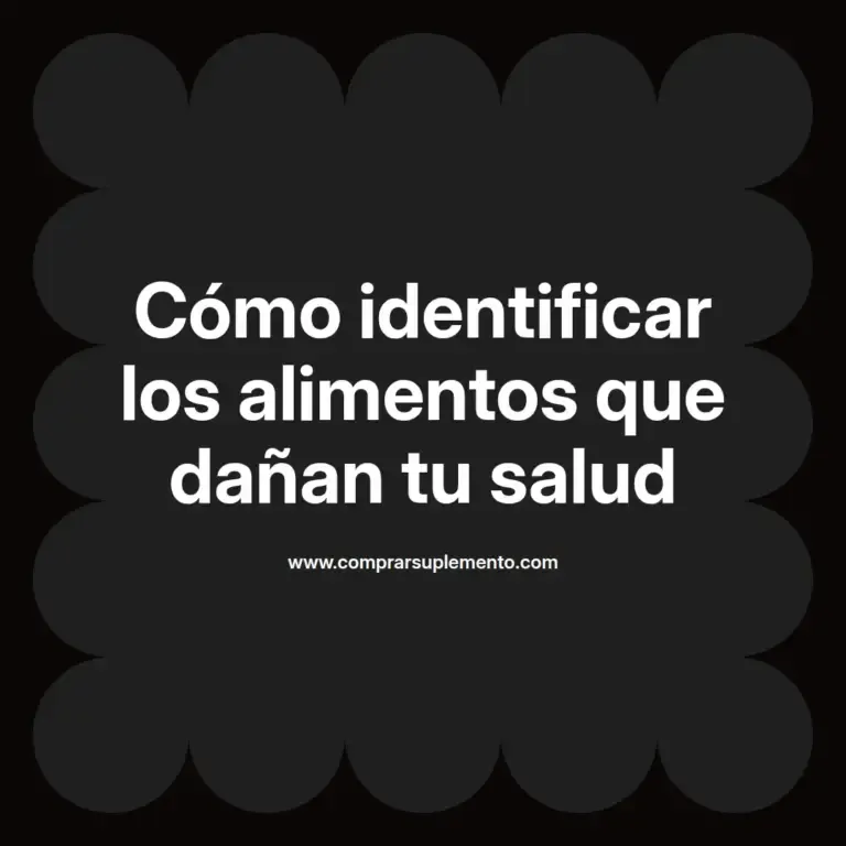 imagen destacada del post con un texto en el centro que dice Cómo identificar los alimentos que dañan tu salud y abajo del texto aparece el nombre del autor Omar Obando