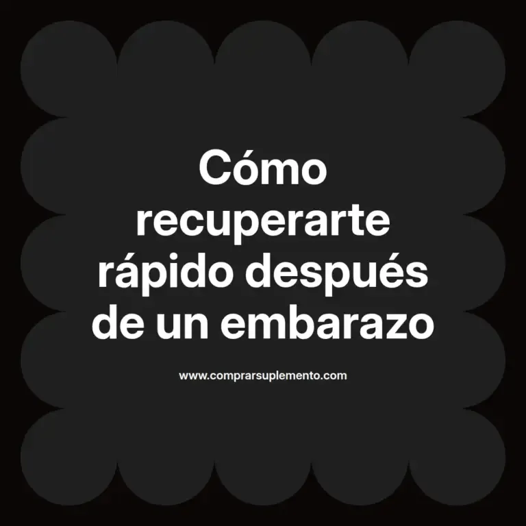 imagen destacada del post con un texto en el centro que dice Cómo recuperarte rápido después de un embarazo y abajo del texto aparece el nombre del autor Omar Obando