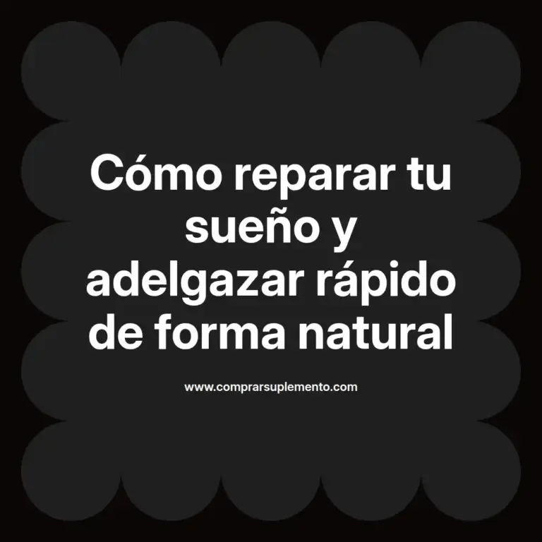 imagen destacada del post con un texto en el centro que dice Cómo reparar tu sueño y adelgazar rápido de forma natural y abajo del texto aparece el nombre del autor Omar Obando