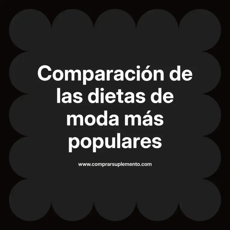 imagen destacada del post con un texto en el centro que dice Comparación de las dietas de moda más populares y abajo del texto aparece el nombre del autor Omar Obando