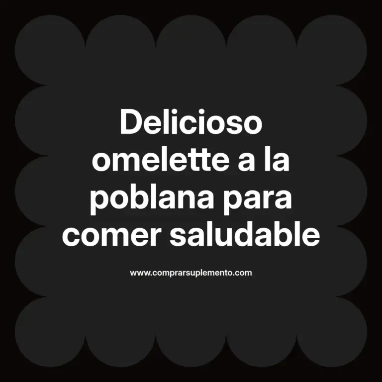 imagen destacada del post con un texto en el centro que dice Delicioso omelette a la poblana para comer saludable y abajo del texto aparece el nombre del autor Omar Obando