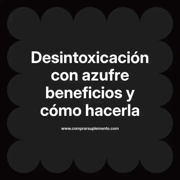 imagen destacada del post con un texto en el centro que dice Desintoxicación con azufre beneficios y cómo hacerla y abajo del texto aparece el nombre del autor Omar Obando