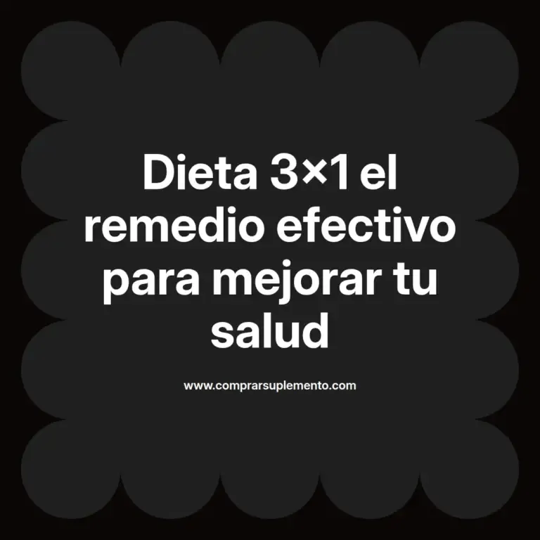 imagen destacada del post con un texto en el centro que dice Dieta 3x1 el remedio efectivo para mejorar tu salud y abajo del texto aparece el nombre del autor Omar Obando