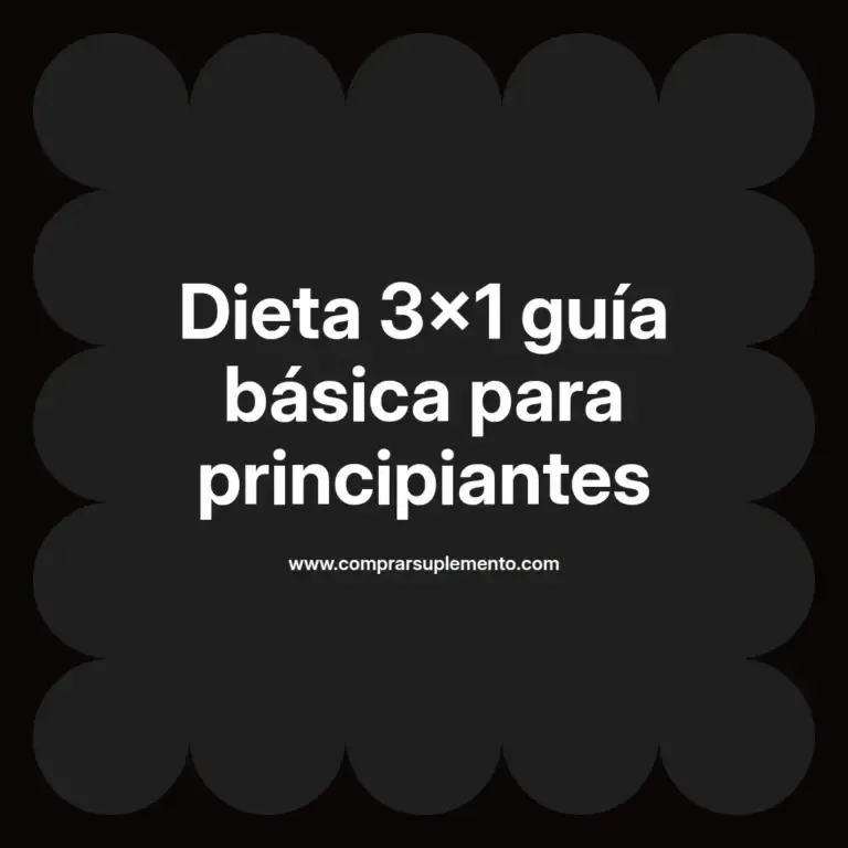 imagen destacada del post con un texto en el centro que dice Dieta 3x1 guía básica para principiantes y abajo del texto aparece el nombre del autor Omar Obando