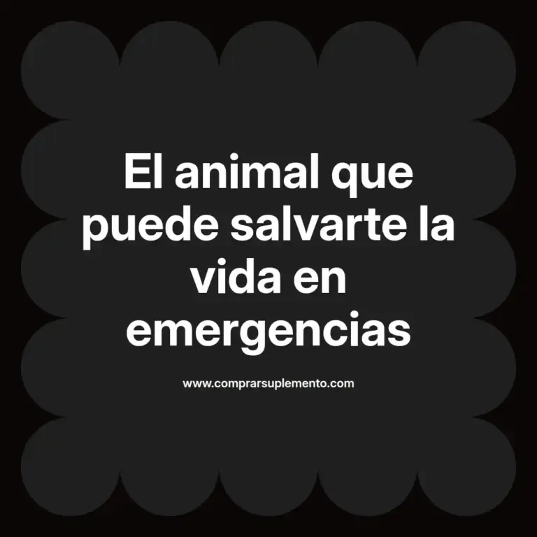 imagen destacada del post con un texto en el centro que dice El animal que puede salvarte la vida en emergencias y abajo del texto aparece el nombre del autor Omar Obando