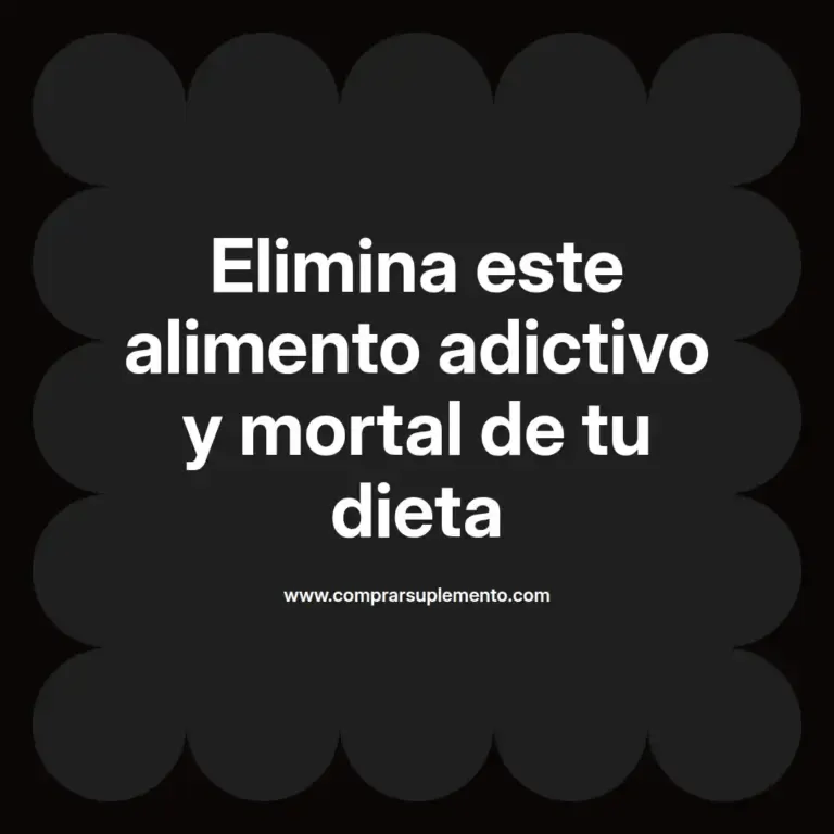 imagen destacada del post con un texto en el centro que dice Elimina este alimento adictivo y mortal de tu dieta y abajo del texto aparece el nombre del autor Omar Obando