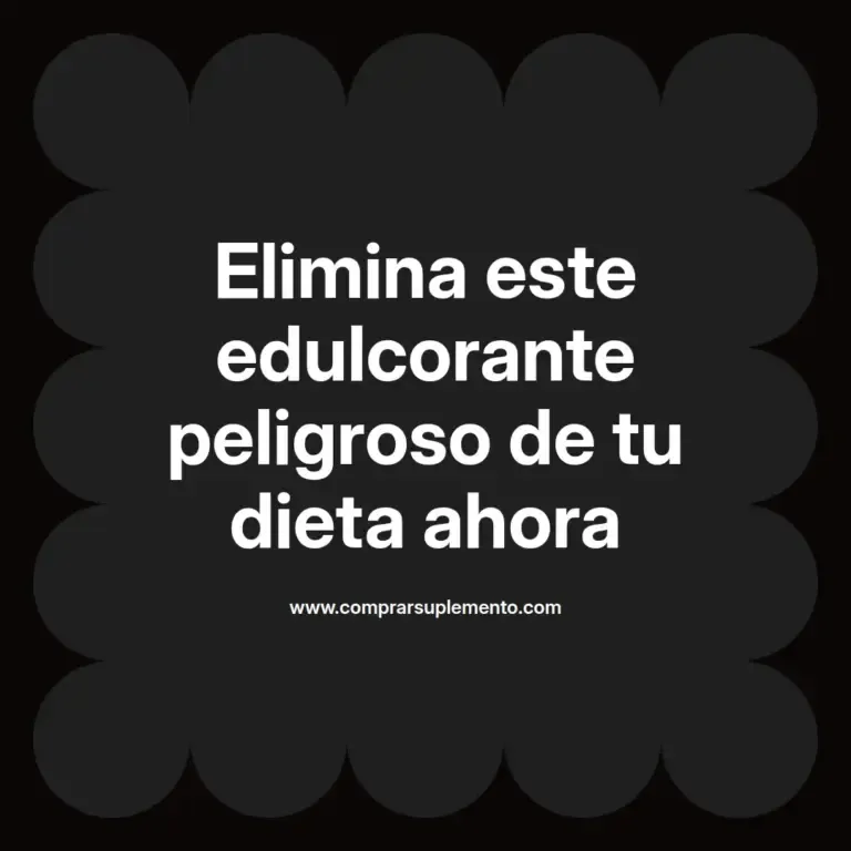 imagen destacada del post con un texto en el centro que dice Elimina este edulcorante peligroso de tu dieta ahora y abajo del texto aparece el nombre del autor Omar Obando