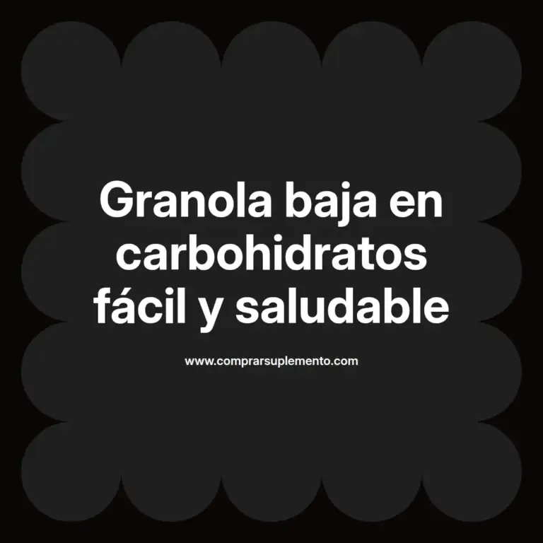 imagen destacada del post con un texto en el centro que dice Granola baja en carbohidratos fácil y saludable y abajo del texto aparece el nombre del autor Omar Obando