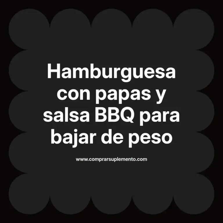 imagen destacada del post con un texto en el centro que dice Hamburguesa con papas y salsa BBQ para bajar de peso y abajo del texto aparece el nombre del autor Omar Obando