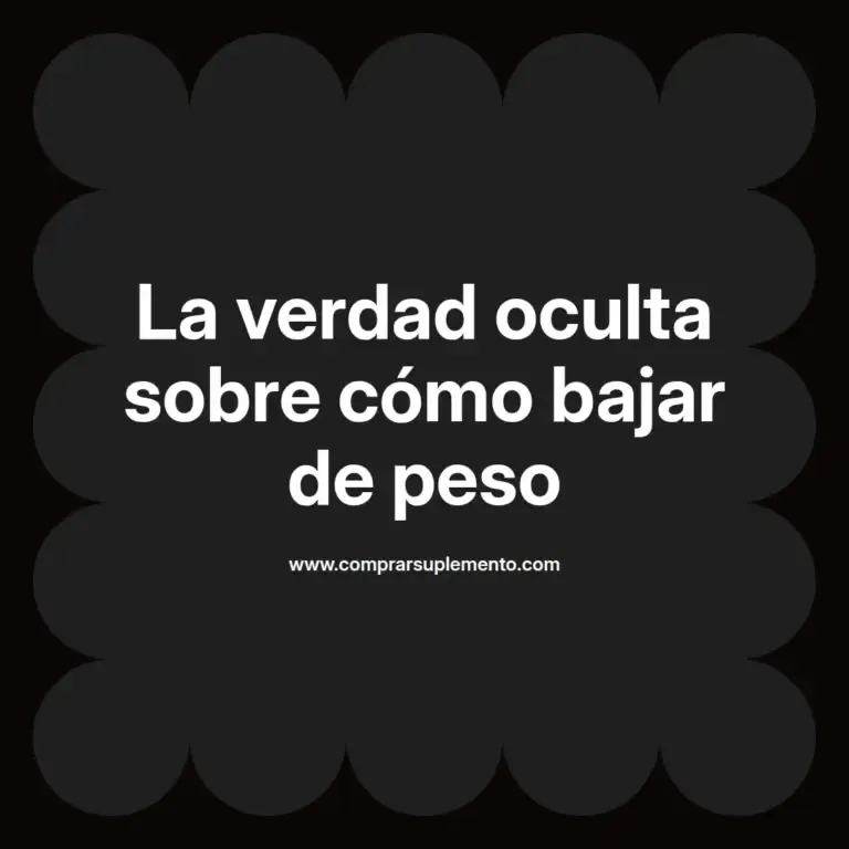 imagen destacada del post con un texto en el centro que dice La verdad oculta sobre cómo bajar de peso y abajo del texto aparece el nombre del autor Omar Obando
