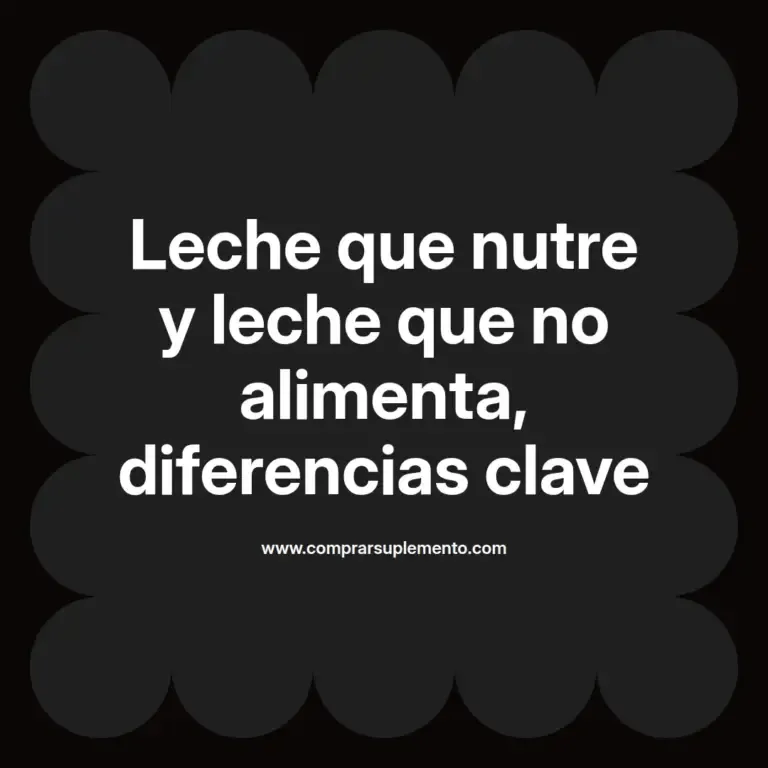 imagen destacada del post con un texto en el centro que dice Leche que nutre y leche que no alimenta, diferencias clave y abajo del texto aparece el nombre del autor Omar Obando