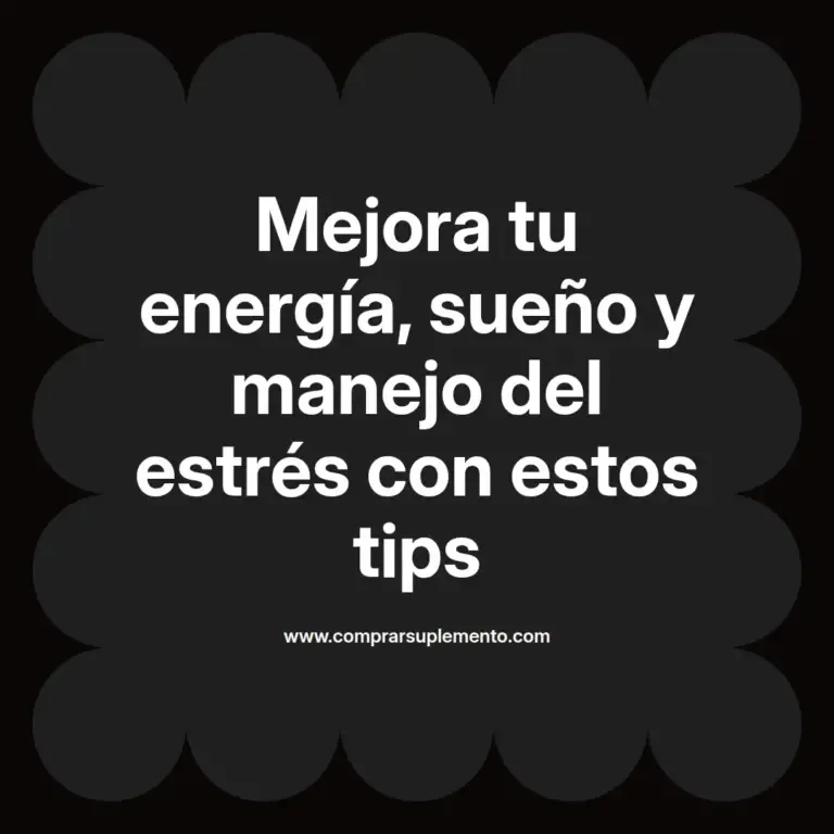 imagen destacada del post con un texto en el centro que dice Mejora tu energía, sueño y manejo del estrés con estos tips y abajo del texto aparece el nombre del autor Omar Obando