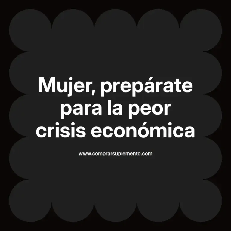 imagen destacada del post con un texto en el centro que dice Mujer, prepárate para la peor crisis económica y abajo del texto aparece el nombre del autor Omar Obando