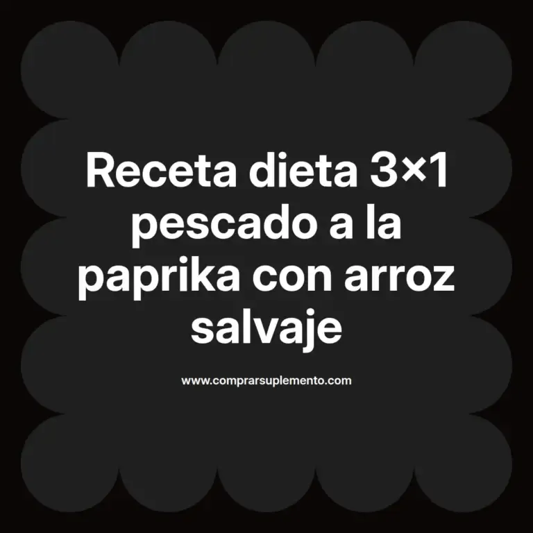 imagen destacada del post con un texto en el centro que dice Receta dieta 3x1 pescado a la paprika con arroz salvaje y abajo del texto aparece el nombre del autor Omar Obando