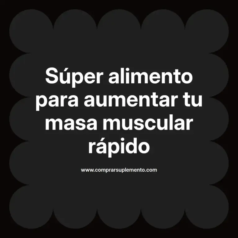 imagen destacada del post con un texto en el centro que dice Súper alimento para aumentar tu masa muscular rápido y abajo del texto aparece el nombre del autor Omar Obando
