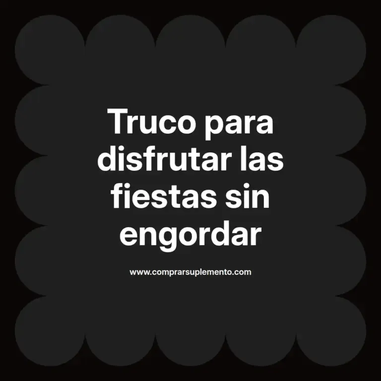 imagen destacada del post con un texto en el centro que dice Truco para disfrutar las fiestas sin engordar y abajo del texto aparece el nombre del autor Omar Obando