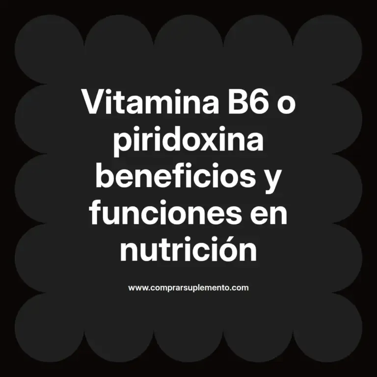 imagen destacada del post con un texto en el centro que dice Vitamina B6 o piridoxina beneficios y funciones en nutrición y abajo del texto aparece el nombre del autor Omar Obando