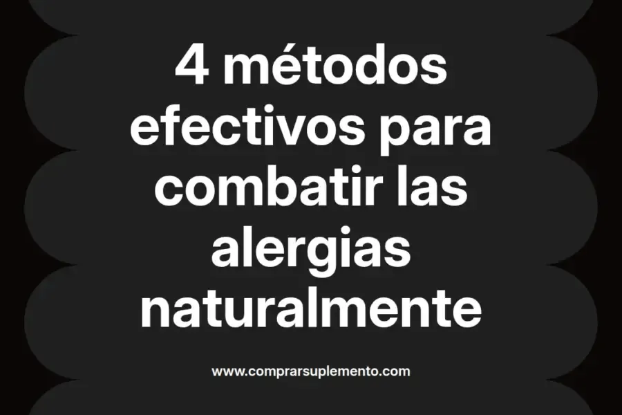 imagen destacada del post con un texto en el centro que dice 4 métodos efectivos para combatir las alergias naturalmente y abajo del texto aparece el nombre del autor Omar Obando