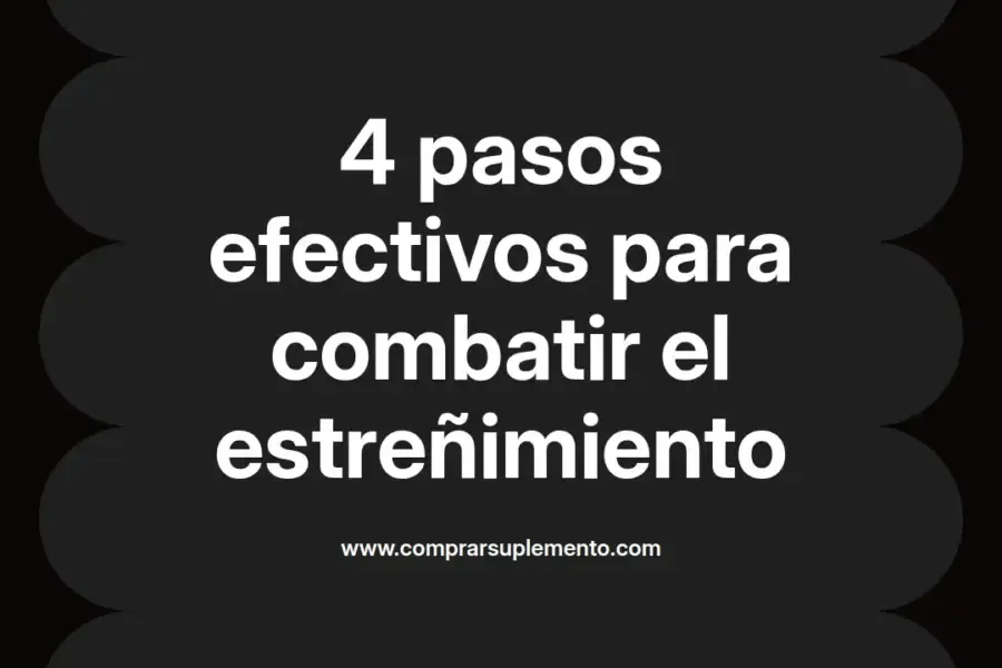 imagen destacada del post con un texto en el centro que dice 4 pasos efectivos para combatir el estreñimiento y abajo del texto aparece el nombre del autor Omar Obando