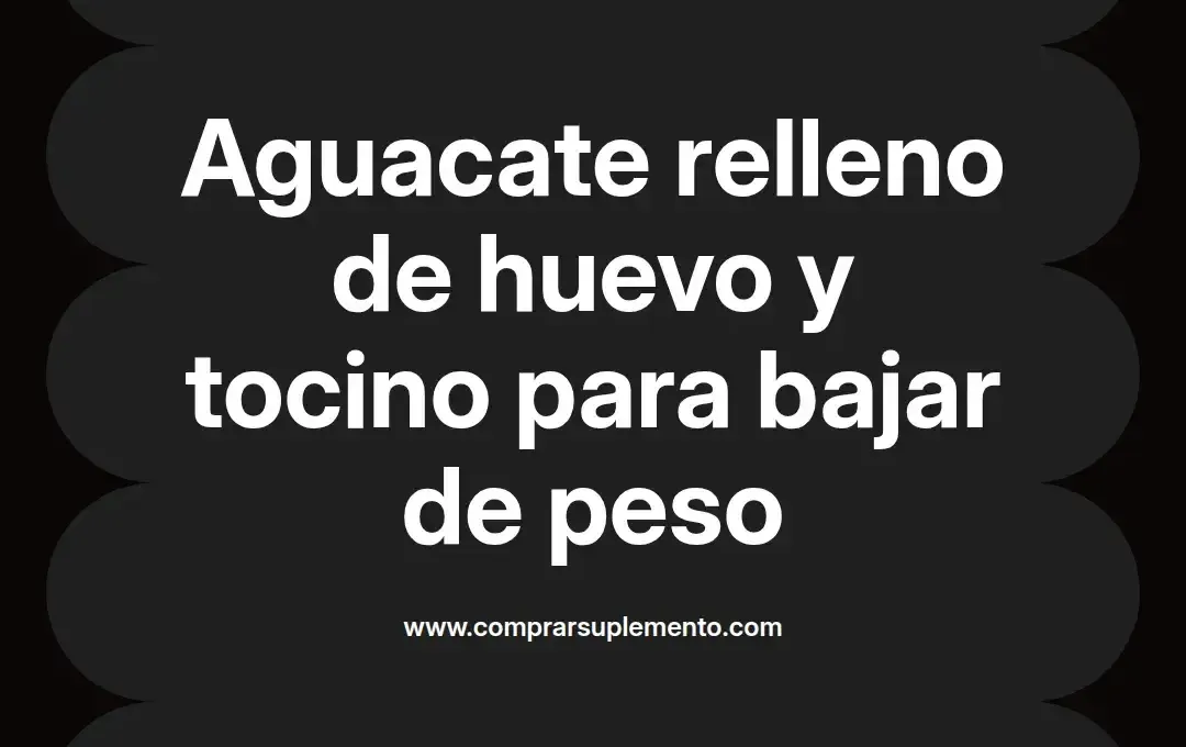 imagen destacada del post con un texto en el centro que dice Aguacate relleno de huevo y tocino para bajar de peso y abajo del texto aparece el nombre del autor Omar Obando