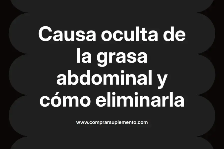 imagen destacada del post con un texto en el centro que dice Causa oculta de la grasa abdominal y cómo eliminarla y abajo del texto aparece el nombre del autor Omar Obando
