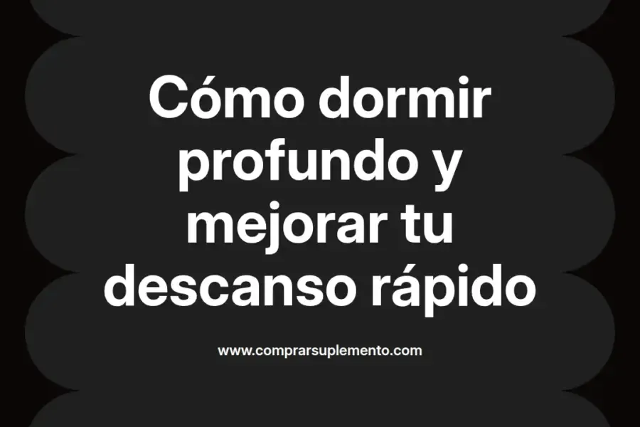 imagen destacada del post con un texto en el centro que dice Cómo dormir profundo y mejorar tu descanso rápido y abajo del texto aparece el nombre del autor Omar Obando