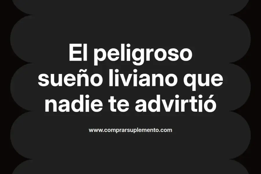 imagen destacada del post con un texto en el centro que dice El peligroso sueño liviano que nadie te advirtió y abajo del texto aparece el nombre del autor Omar Obando