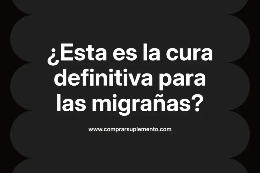 imagen destacada del post con un texto en el centro que dice ¿Esta es la cura definitiva para las migrañas? y abajo del texto aparece el nombre del autor Omar Obando