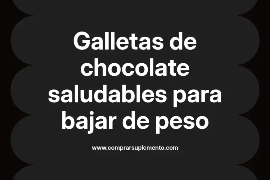 imagen destacada del post con un texto en el centro que dice Galletas de chocolate saludables para bajar de peso y abajo del texto aparece el nombre del autor Omar Obando