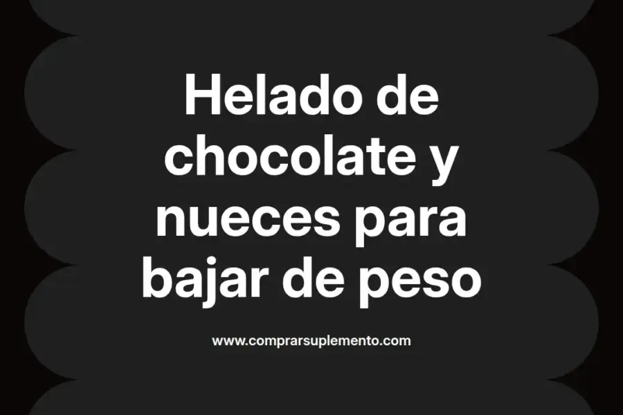 imagen destacada del post con un texto en el centro que dice Helado de chocolate y nueces para bajar de peso y abajo del texto aparece el nombre del autor Omar Obando