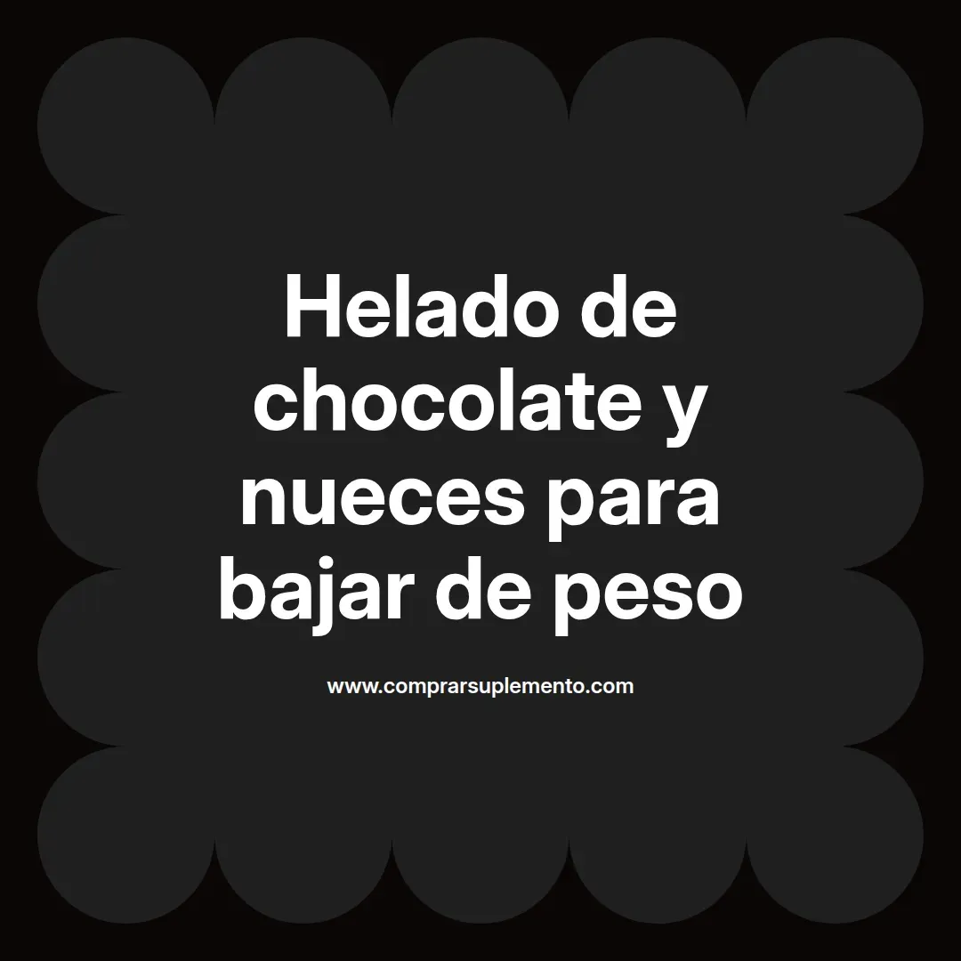 Helado de chocolate y nueces para bajar de peso
