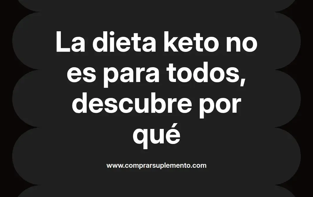 imagen destacada del post con un texto en el centro que dice La dieta keto no es para todos, descubre por qué y abajo del texto aparece el nombre del autor Omar Obando