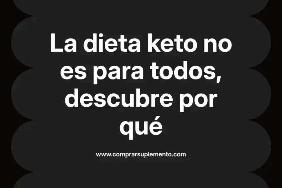 imagen destacada del post con un texto en el centro que dice La dieta keto no es para todos, descubre por qué y abajo del texto aparece el nombre del autor Omar Obando
