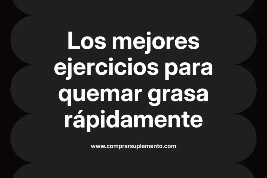 imagen destacada del post con un texto en el centro que dice Los mejores ejercicios para quemar grasa rápidamente y abajo del texto aparece el nombre del autor Omar Obando