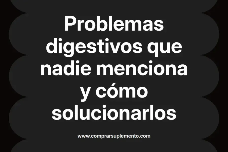 imagen destacada del post con un texto en el centro que dice Problemas digestivos que nadie menciona y cómo solucionarlos y abajo del texto aparece el nombre del autor Omar Obando