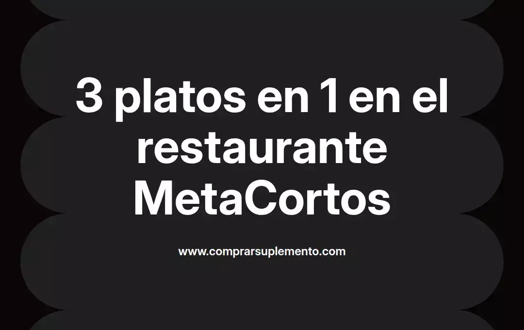 imagen destacada del post con un texto en el centro que dice 3 platos en 1 en el restaurante MetaCortos y abajo del texto aparece el nombre del autor Omar Obando
