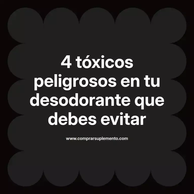 imagen destacada del post con un texto en el centro que dice 4 tóxicos peligrosos en tu desodorante que debes evitar y abajo del texto aparece el nombre del autor Omar Obando