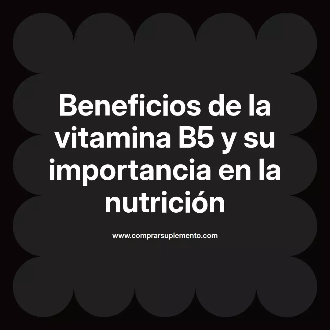Beneficios de la vitamina B5 y su importancia en la nutrición
