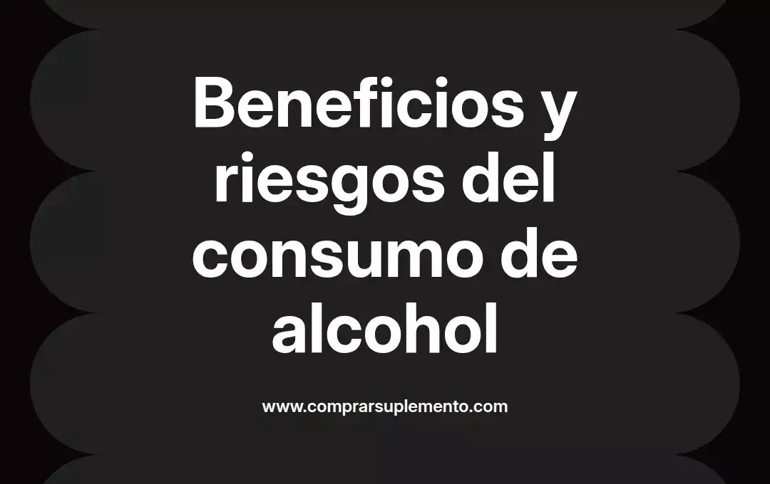 imagen destacada del post con un texto en el centro que dice Beneficios y riesgos del consumo de alcohol y abajo del texto aparece el nombre del autor Omar Obando