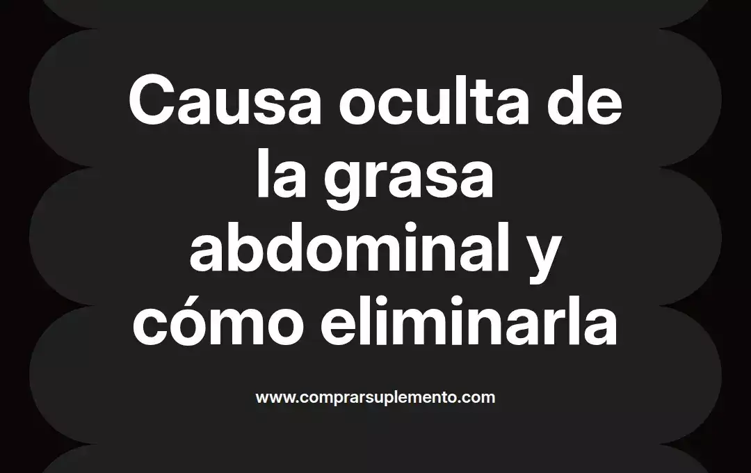 imagen destacada del post con un texto en el centro que dice Causa oculta de la grasa abdominal y cómo eliminarla y abajo del texto aparece el nombre del autor Omar Obando