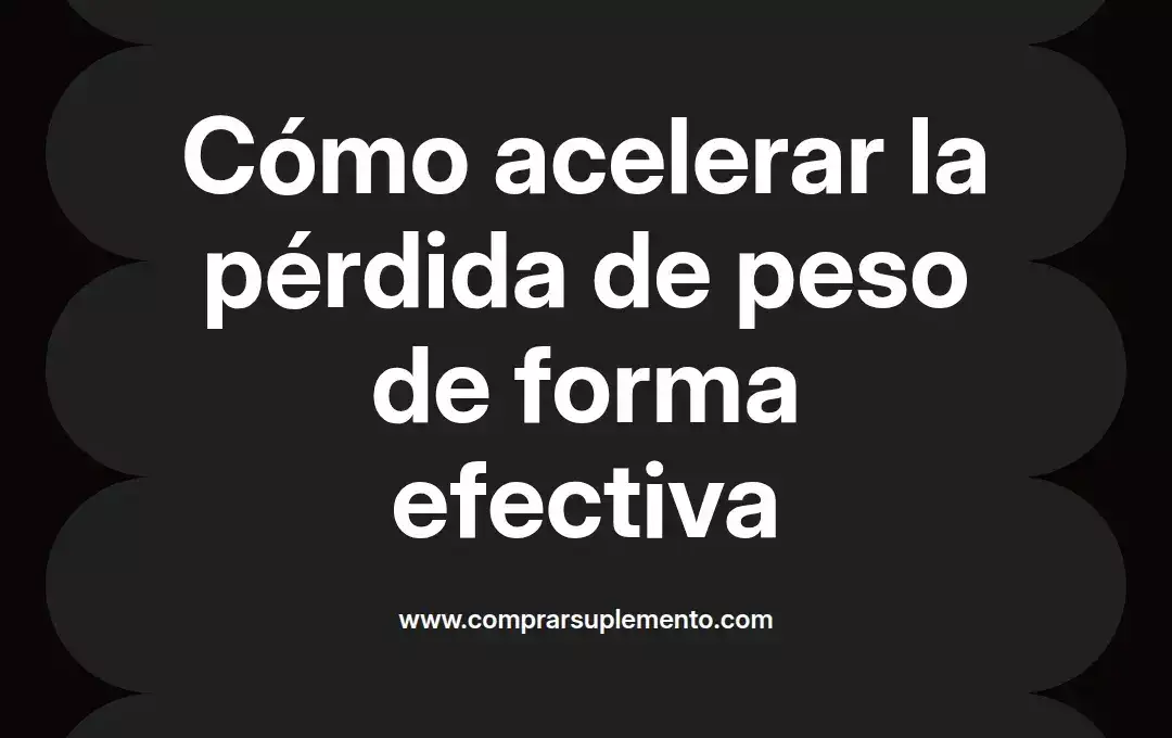 imagen destacada del post con un texto en el centro que dice Cómo acelerar la pérdida de peso de forma efectiva y abajo del texto aparece el nombre del autor Omar Obando
