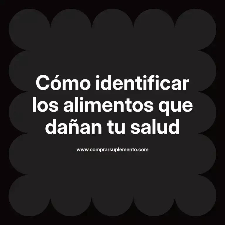 imagen destacada del post con un texto en el centro que dice Cómo identificar los alimentos que dañan tu salud y abajo del texto aparece el nombre del autor Omar Obando