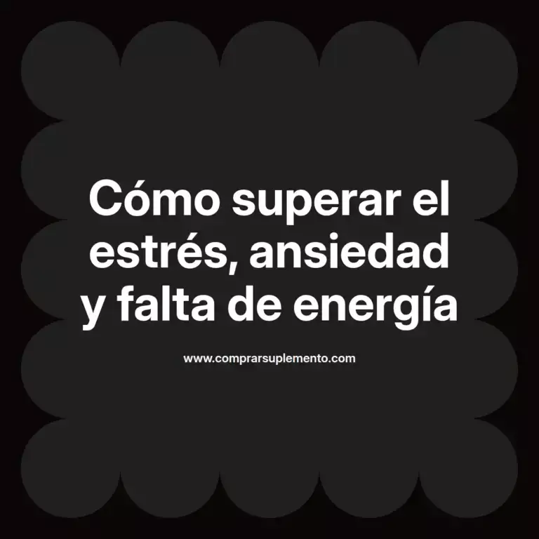 imagen destacada del post con un texto en el centro que dice Cómo superar el estrés, ansiedad y falta de energía y abajo del texto aparece el nombre del autor Omar Obando